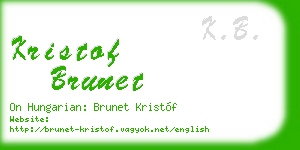 kristof brunet business card